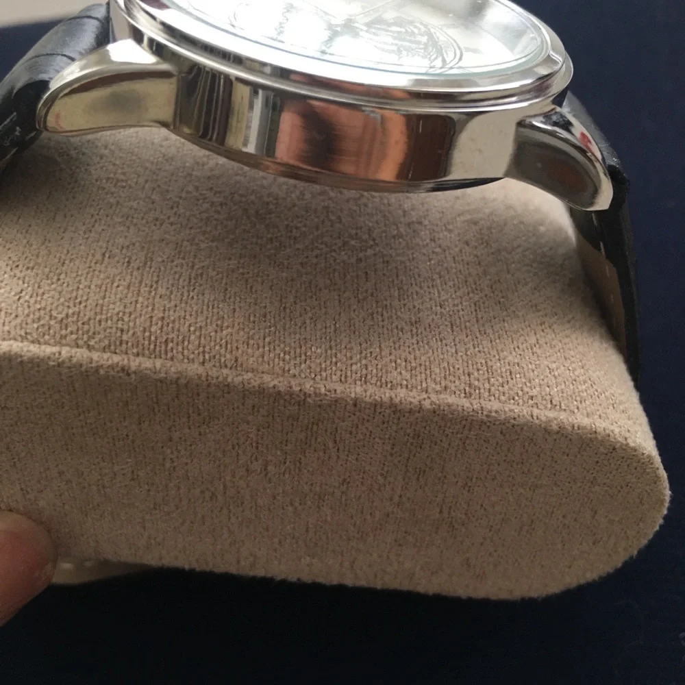 Silver and Black Wrist Watch